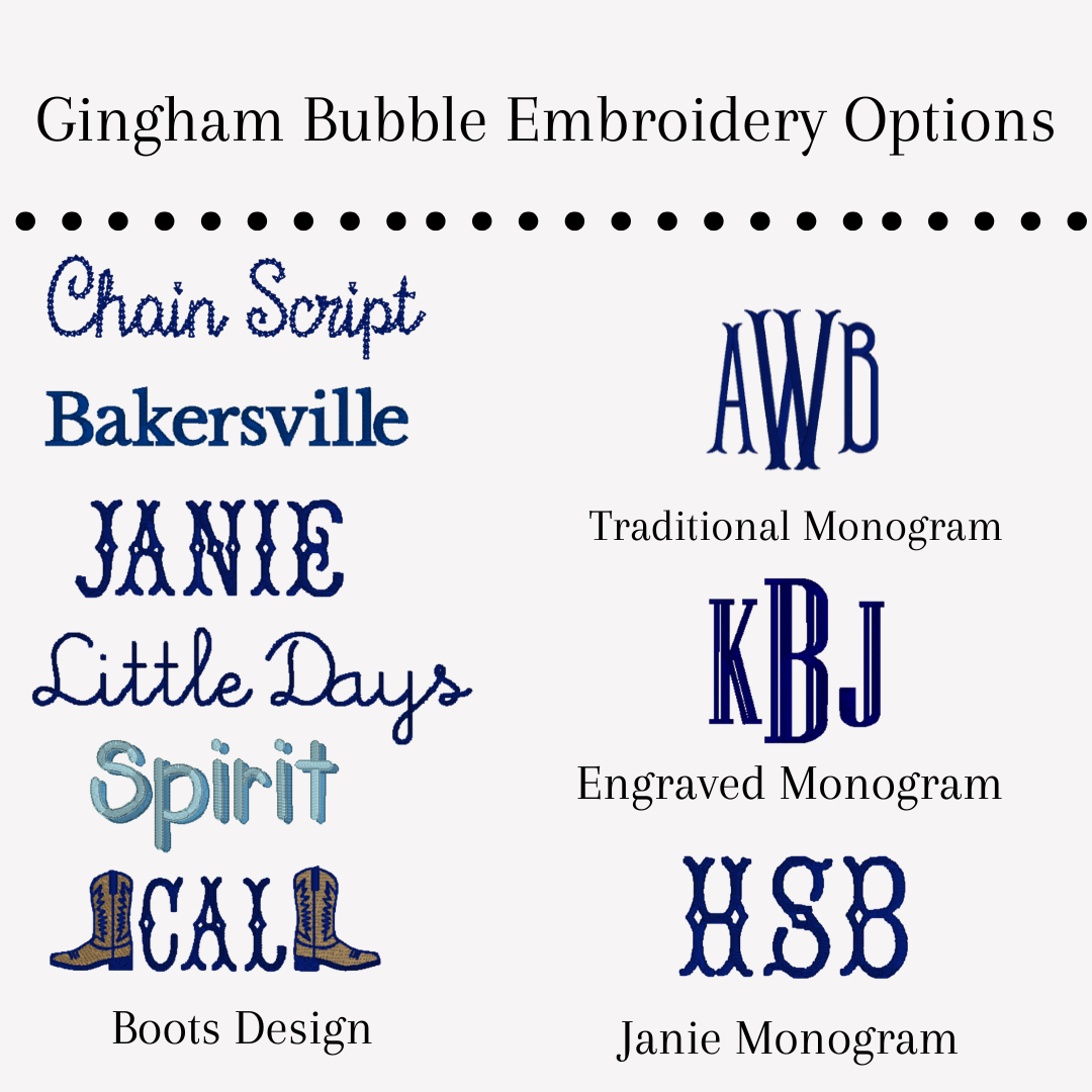 Paty Inc Blue Gingham Bubble