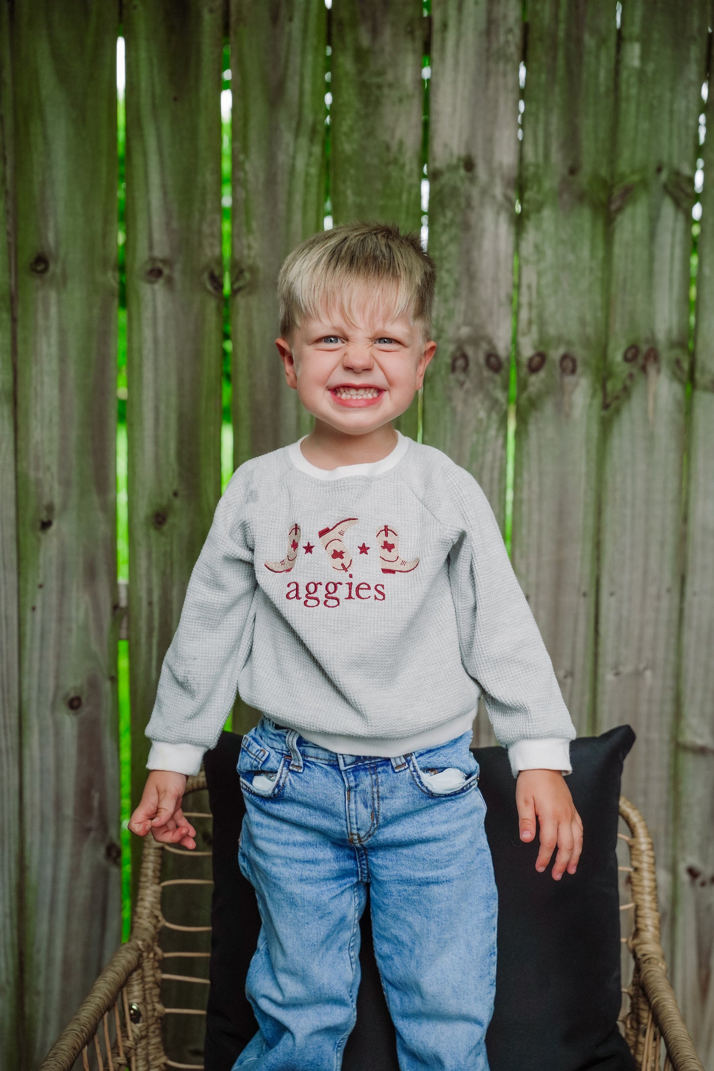 Gray Waffle Sweatshirt