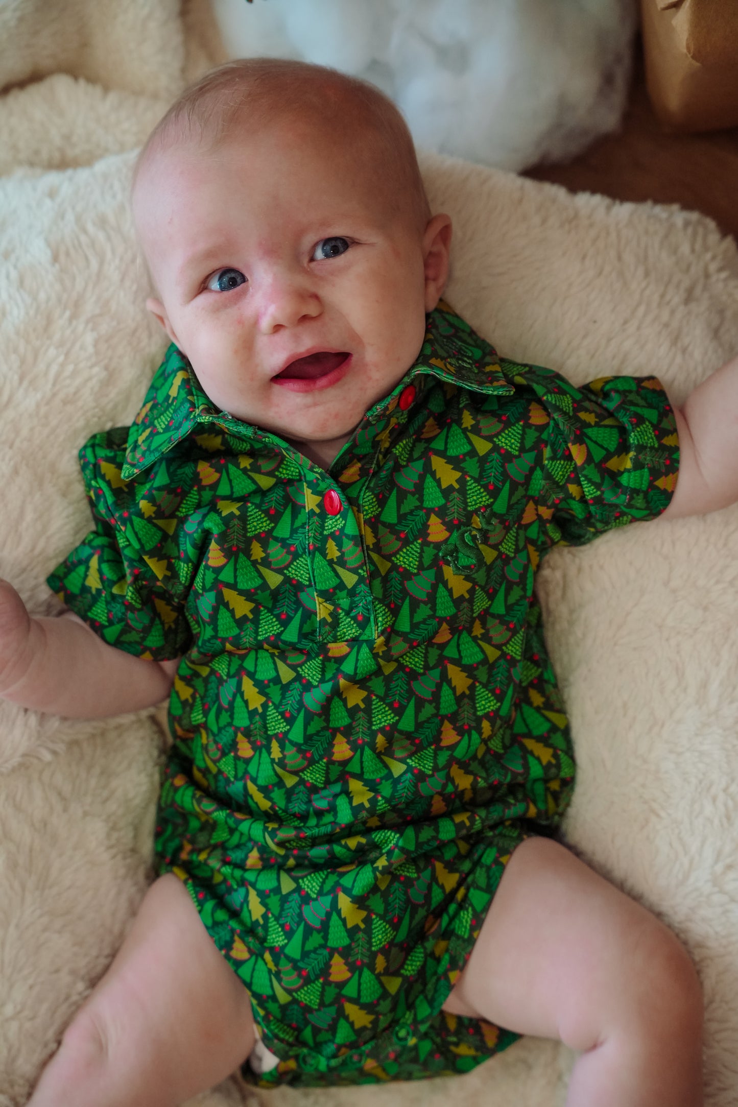 Christmas Tree Polo Onesie
