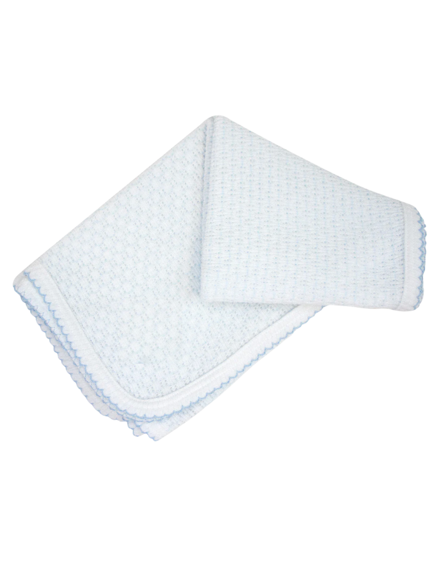 Paty Inc Blue Swaddle Blanket with Blue Trim