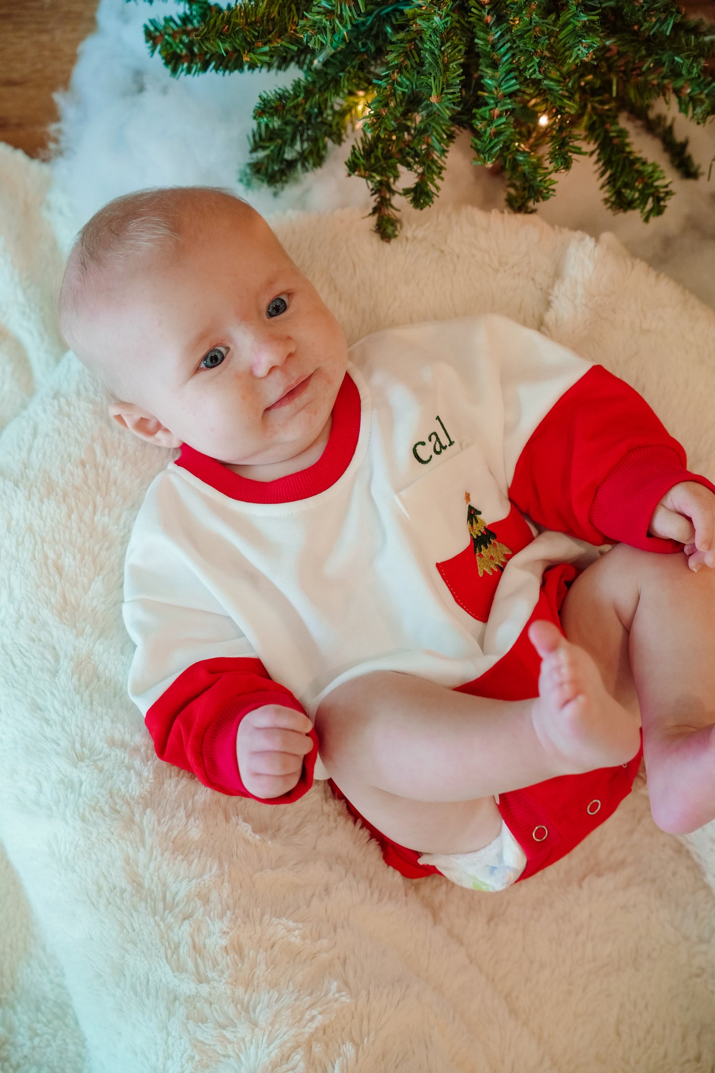 Red Colorblock Oversized Bubble Romper