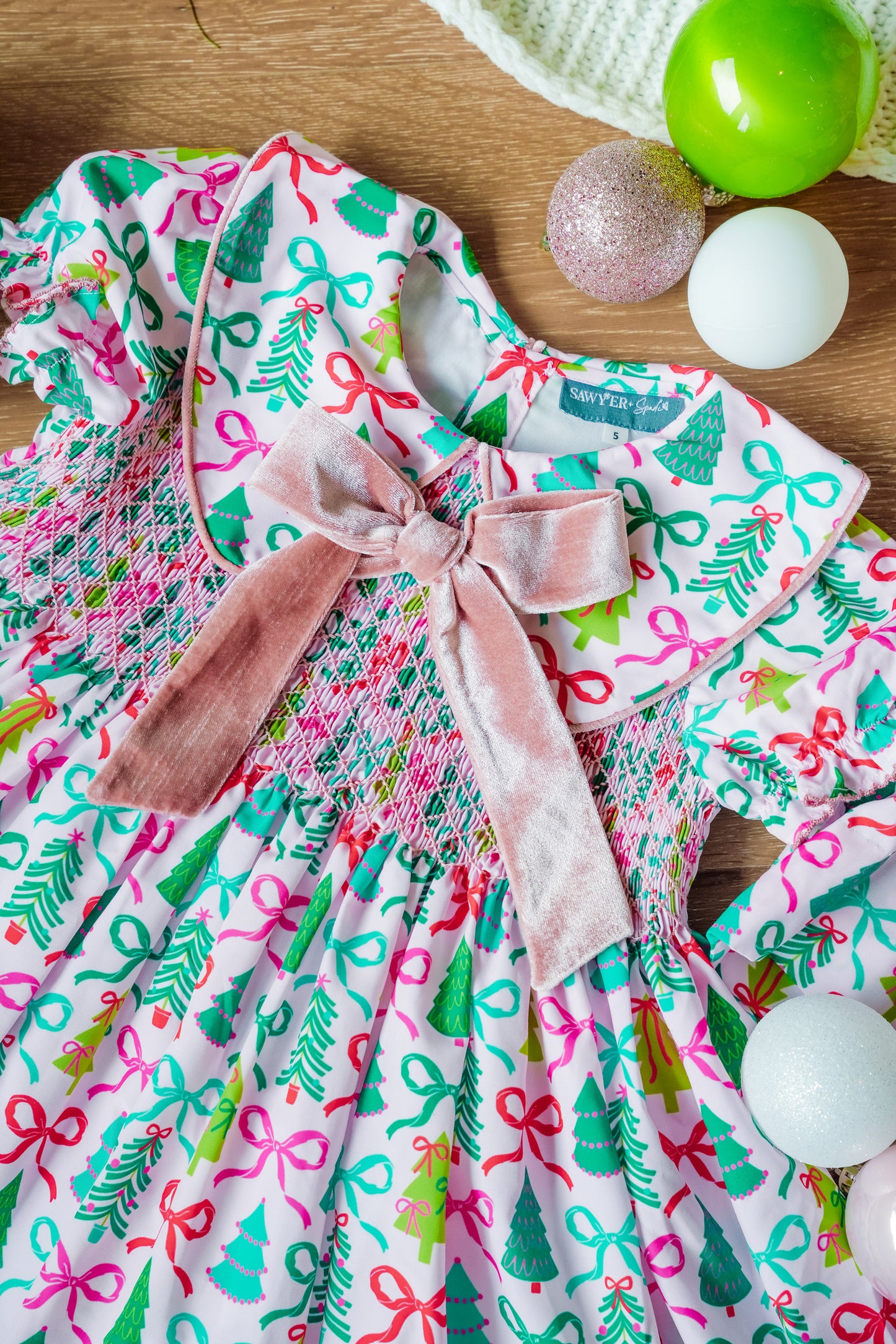 Pink Christmas Tree Dress