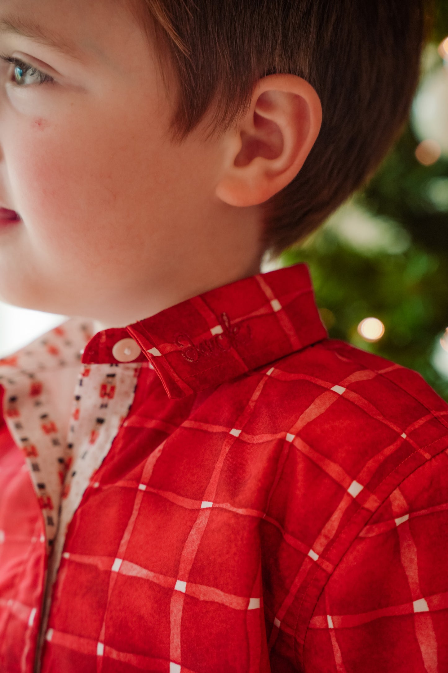 Red Plaid Nutcracker Button-Down Shirt