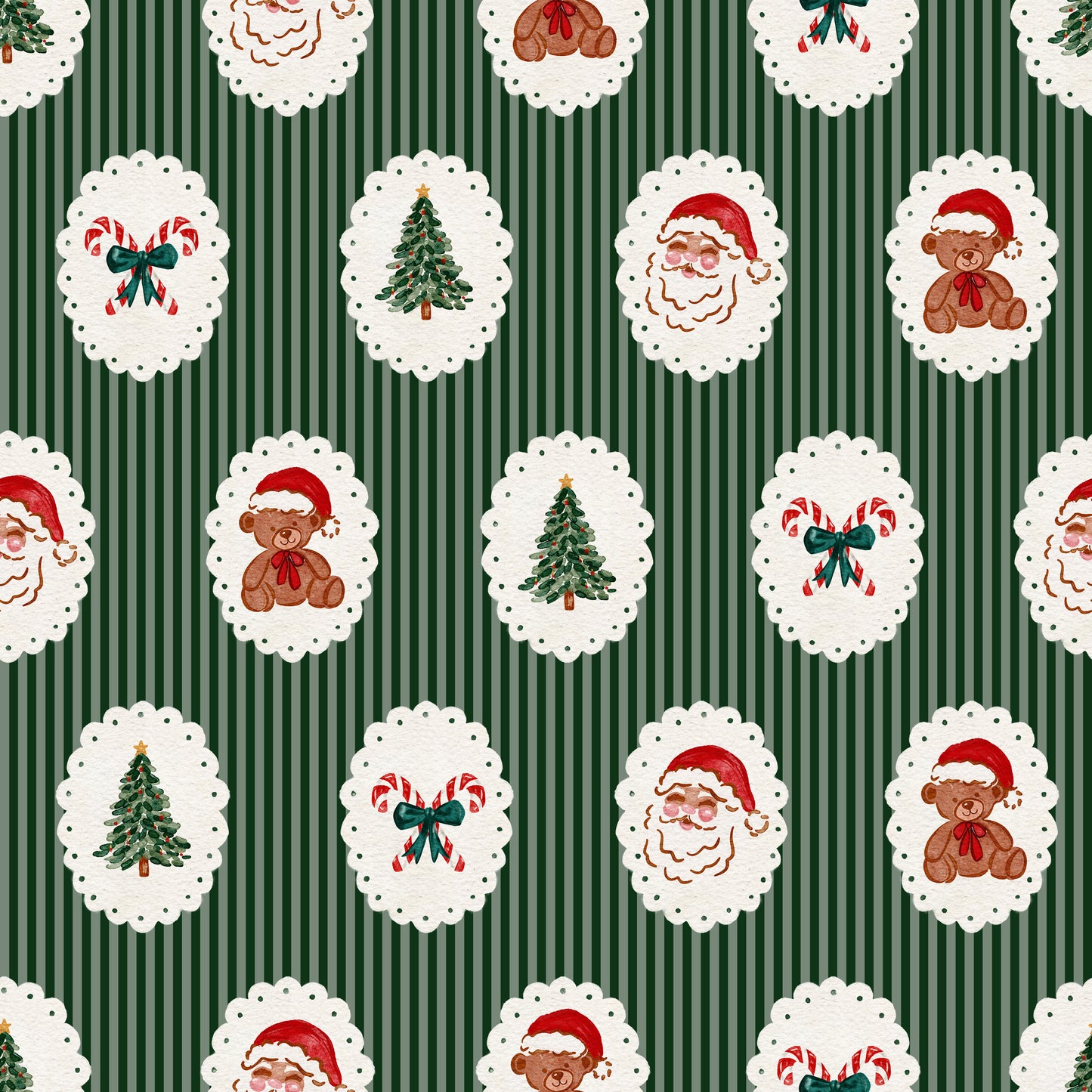 PREORDER Custom Smocked Green Christmas Pant Set