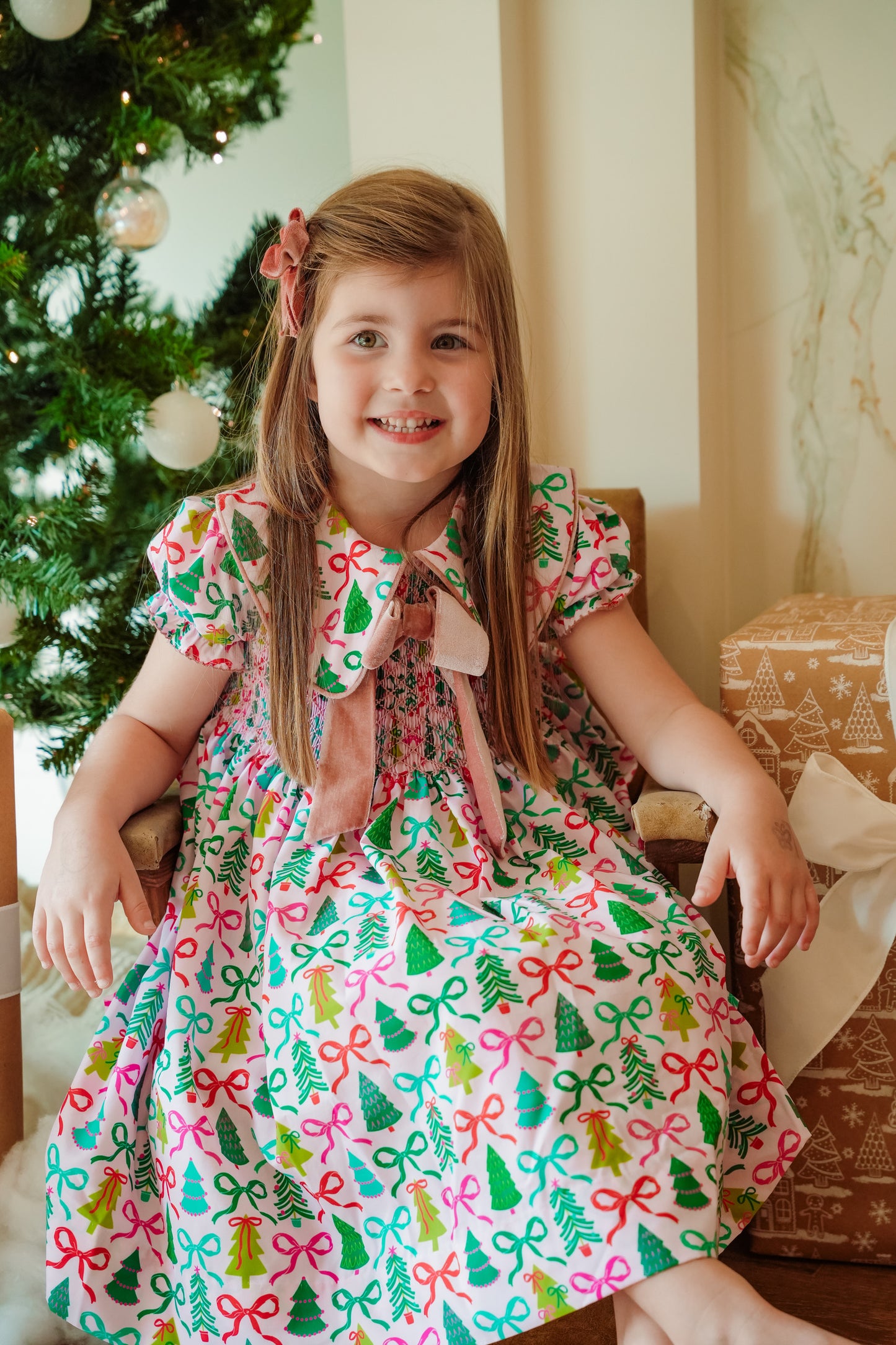 Pink Christmas Tree Dress