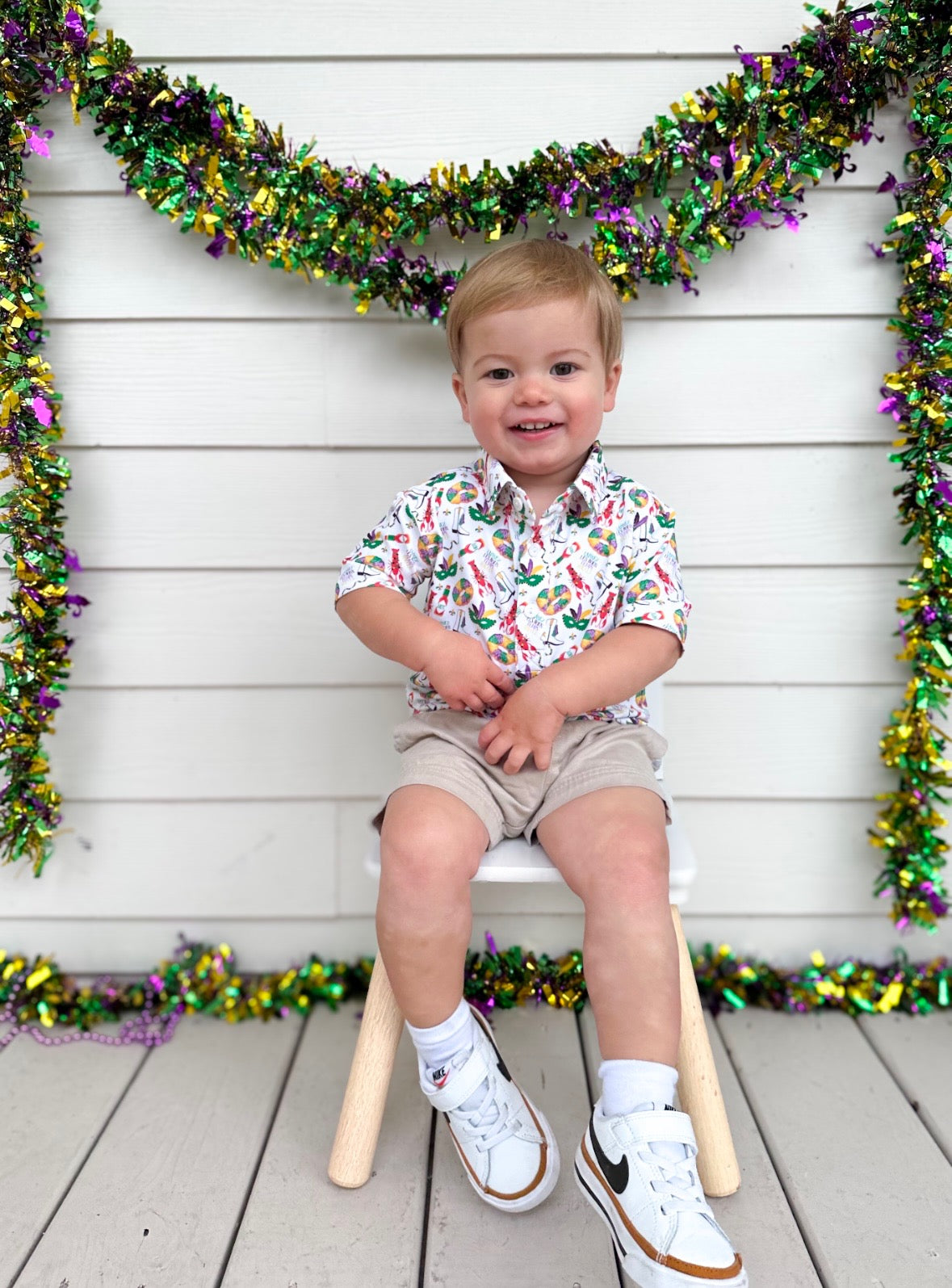 SS X Hemline Mardi Gras Polo