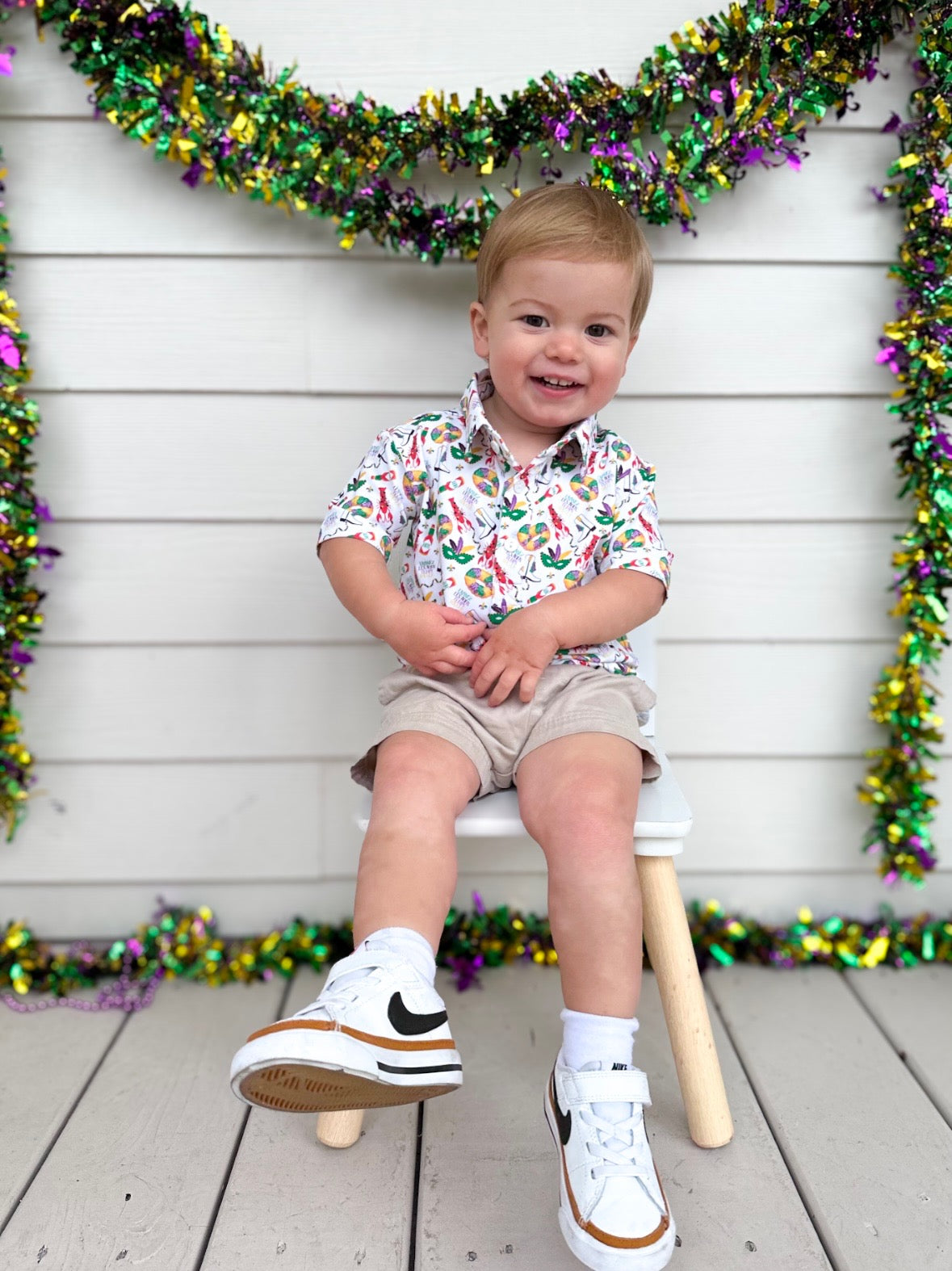 SS X Hemline Mardi Gras Polo