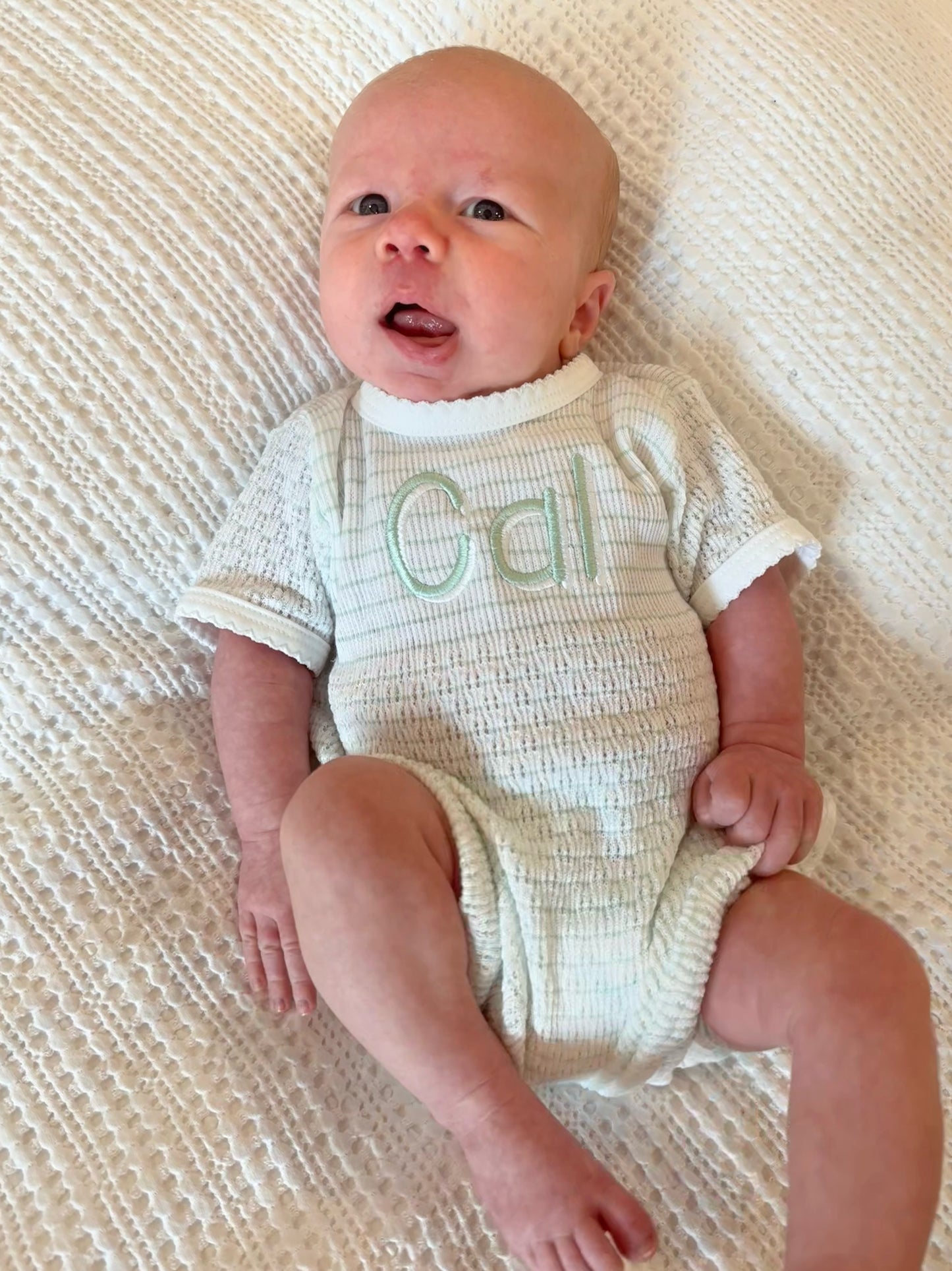 Paty Inc Mint & White Pinstripe Bubble