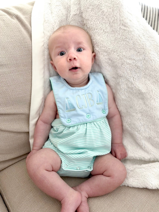 Mint Stripe & Blue Levi Bubble