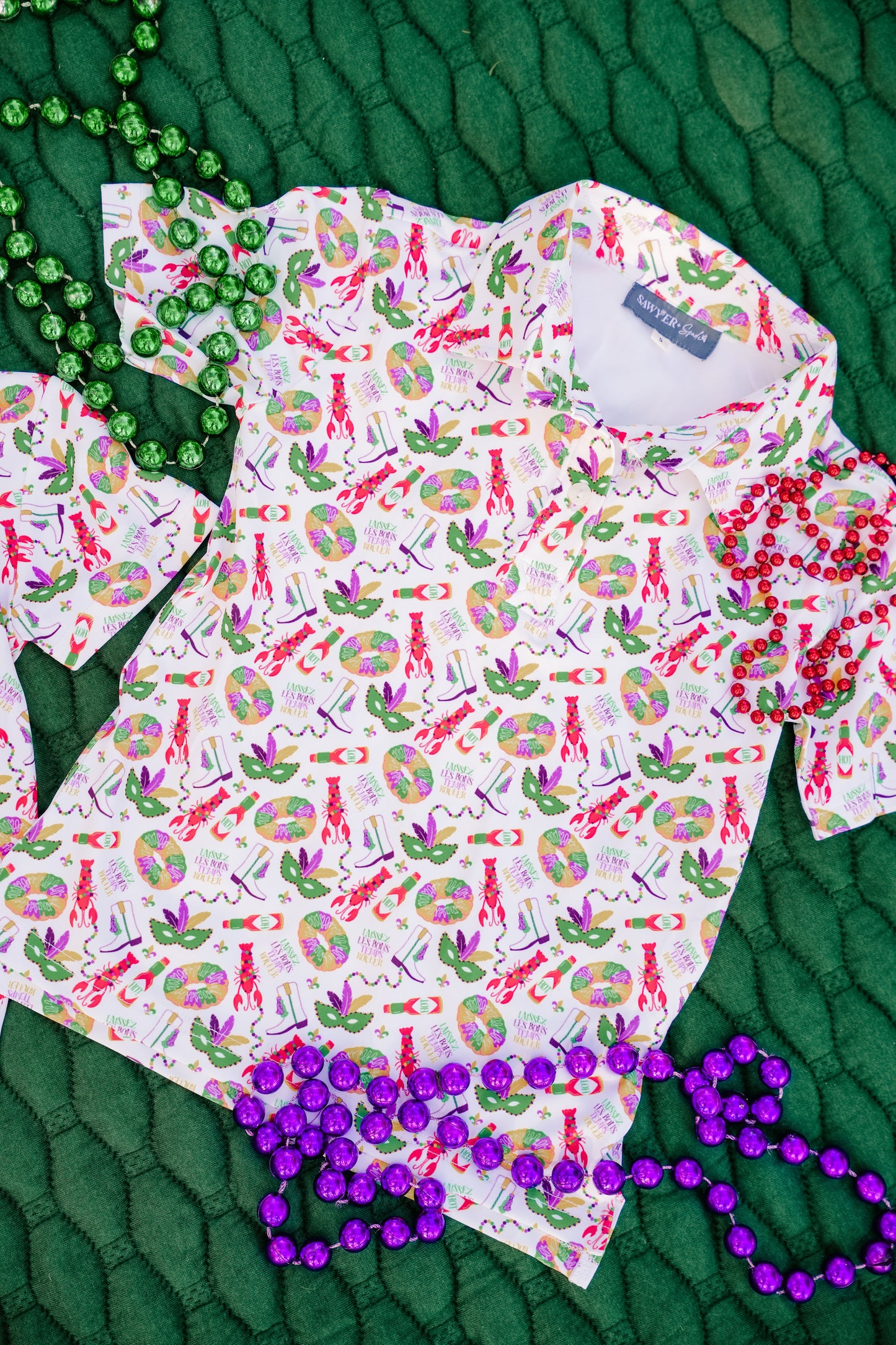 SS X Hemline Mardi Gras Polo