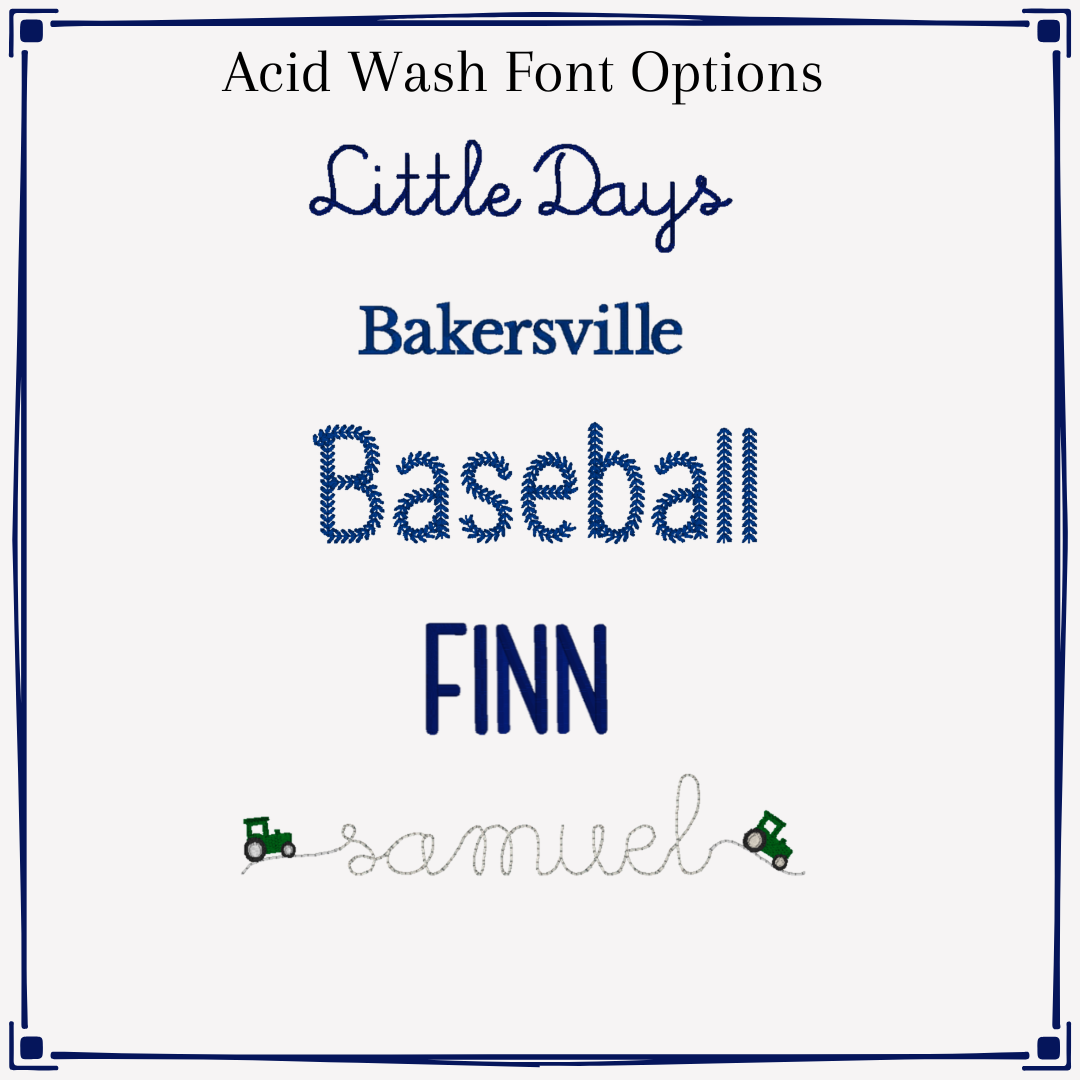 Navy Acid Wash Set
