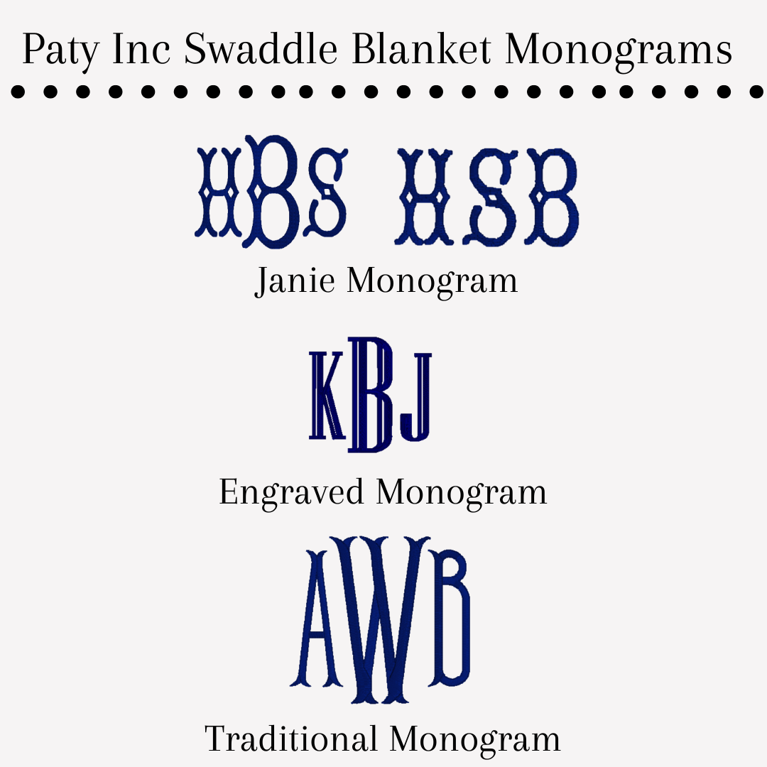 Paty Inc Gray Swaddle Blanket with Blue Trim