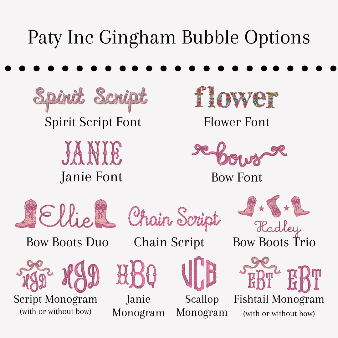 Paty Inc Pink Gingham Bubble