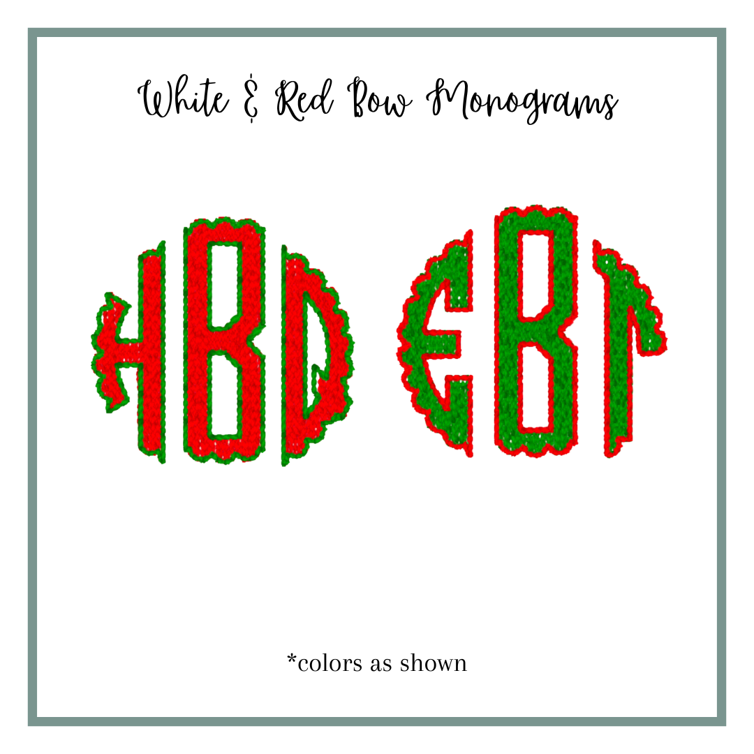 White & Red Holiday Hair Bow