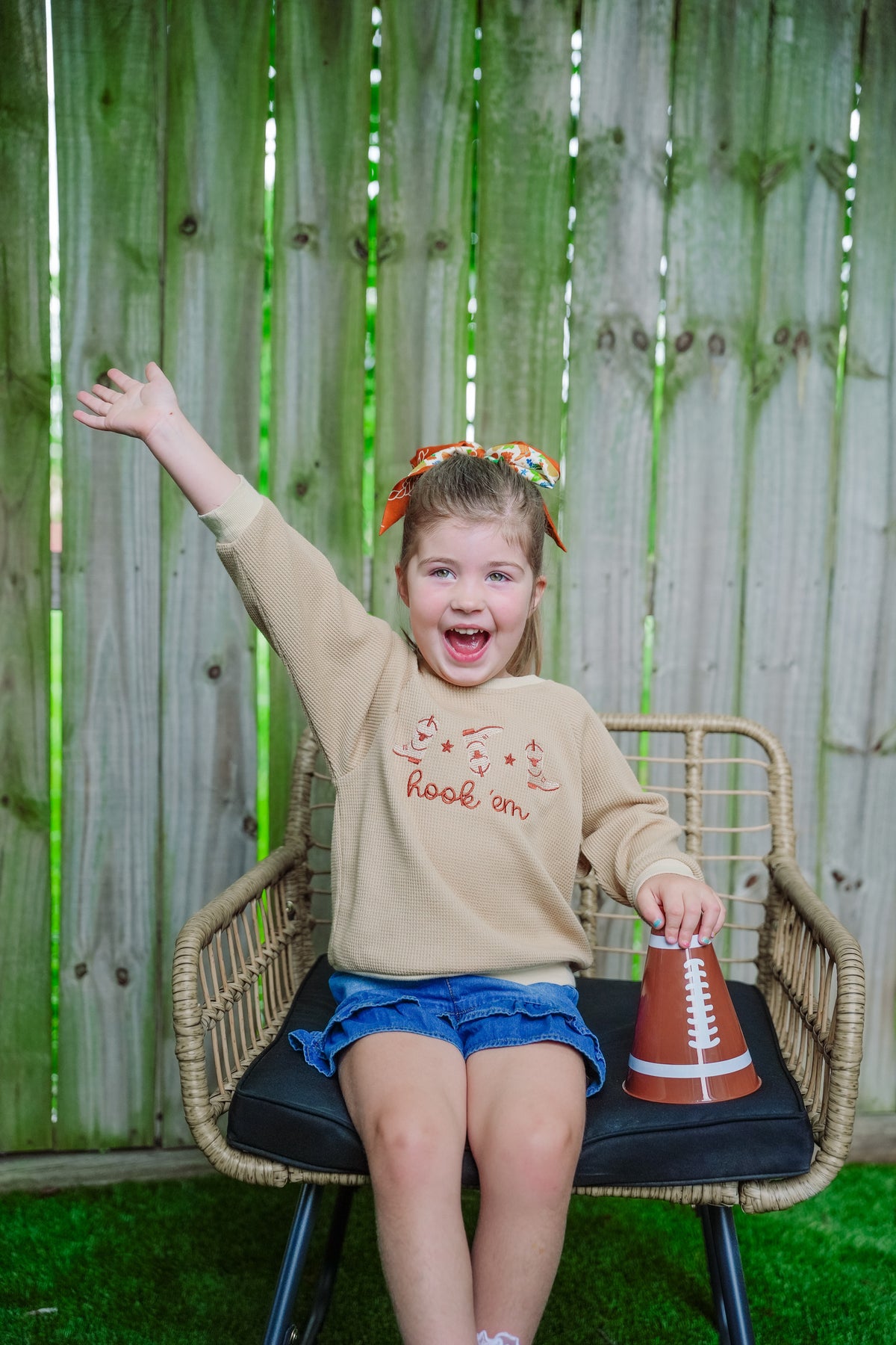 Tan Waffle Sweatshirt | Personalized Kids Sweatshirt