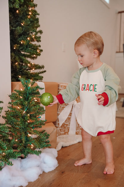 Holiday Oversized Bubble Romper