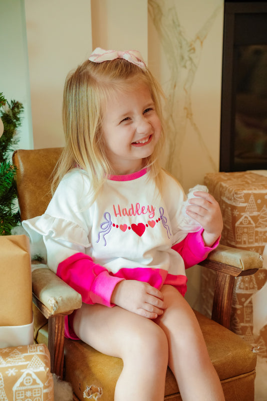 Pink Ruffle Oversized Bubble Romper