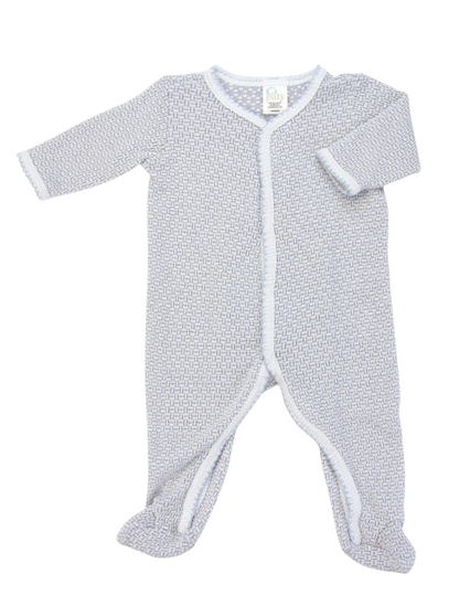 Paty Inc Gray & Blue Footie