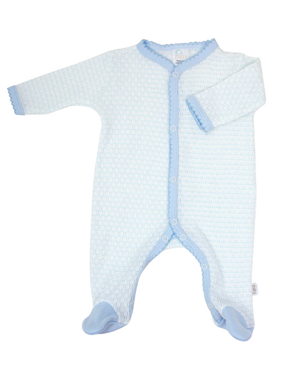 Paty Inc Blue Pinstripe Footie