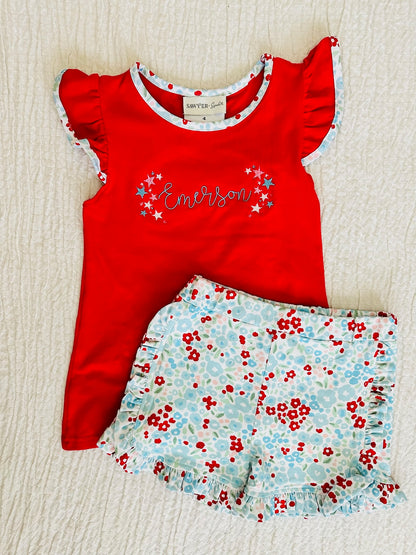 Freedom Floral Flutter Short Set