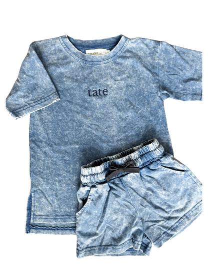 Navy Acid Wash Set