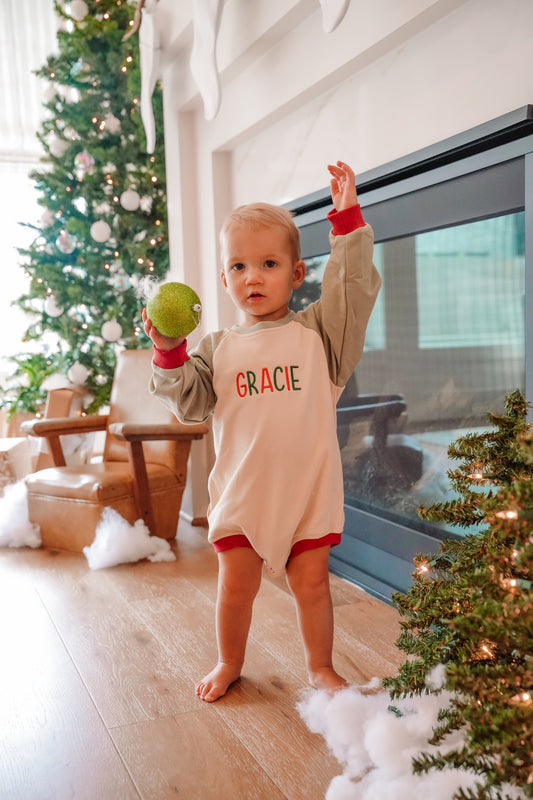 Holiday Oversized Bubble Romper