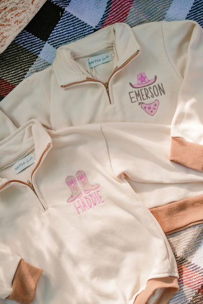 Cream & Caramel Pullover | Personalized Kids Pullover