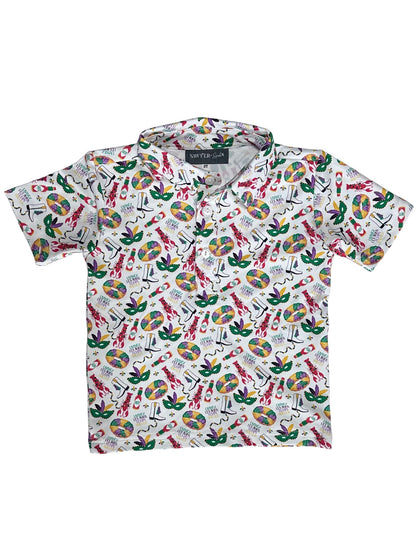 SS X Hemline Mardi Gras Polo