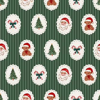 PREORDER Custom Smocked Green Christmas Pant Set