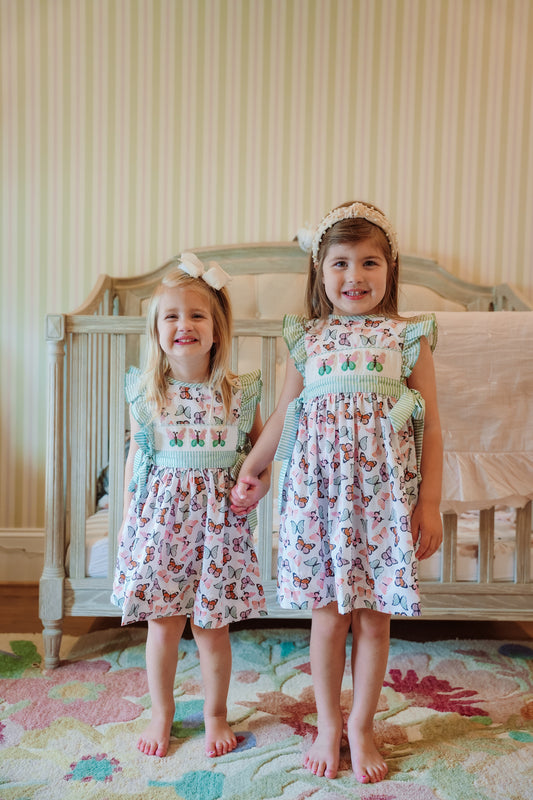 Butterfly Smocked Dress