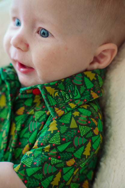 Christmas Tree Polo Onesie