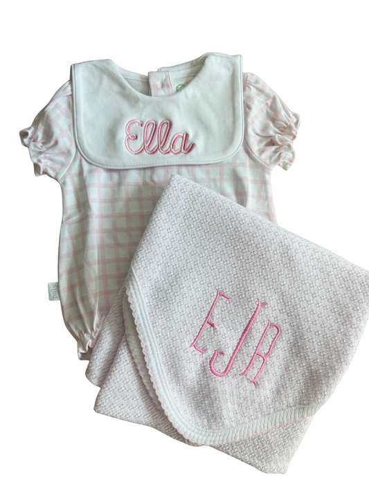 Paty Inc Pink Pinstripe Swaddle Blanket