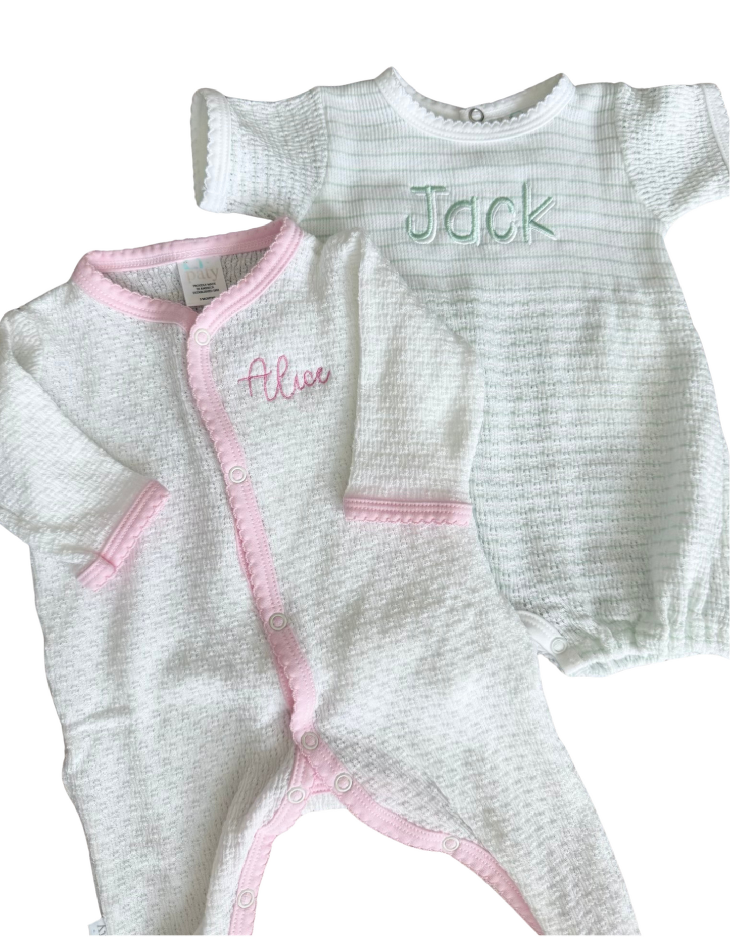 Paty Inc Mint & White Pinstripe Bubble