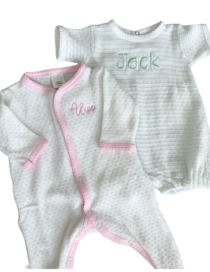 Paty Inc Mint & White Pinstripe Bubble