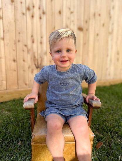 Navy Acid Wash Set