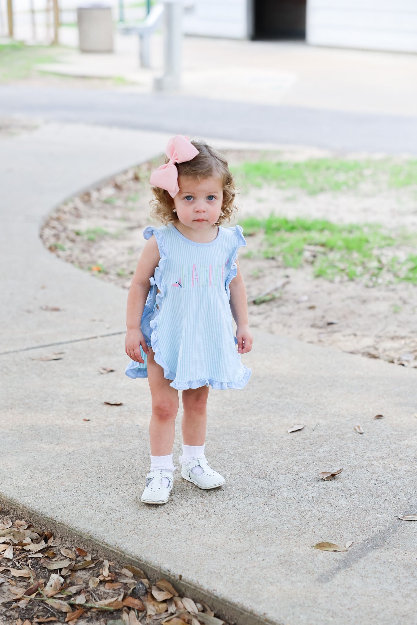 Mint Stripe & Blue Lou Lou Diaper Set