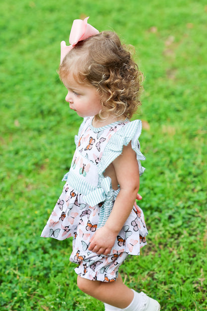 Butterfly Smocked Diaper Set