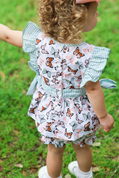 Butterfly Smocked Diaper Set