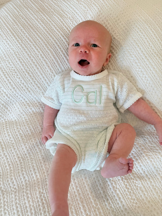 Paty Inc Mint & White Pinstripe Bubble