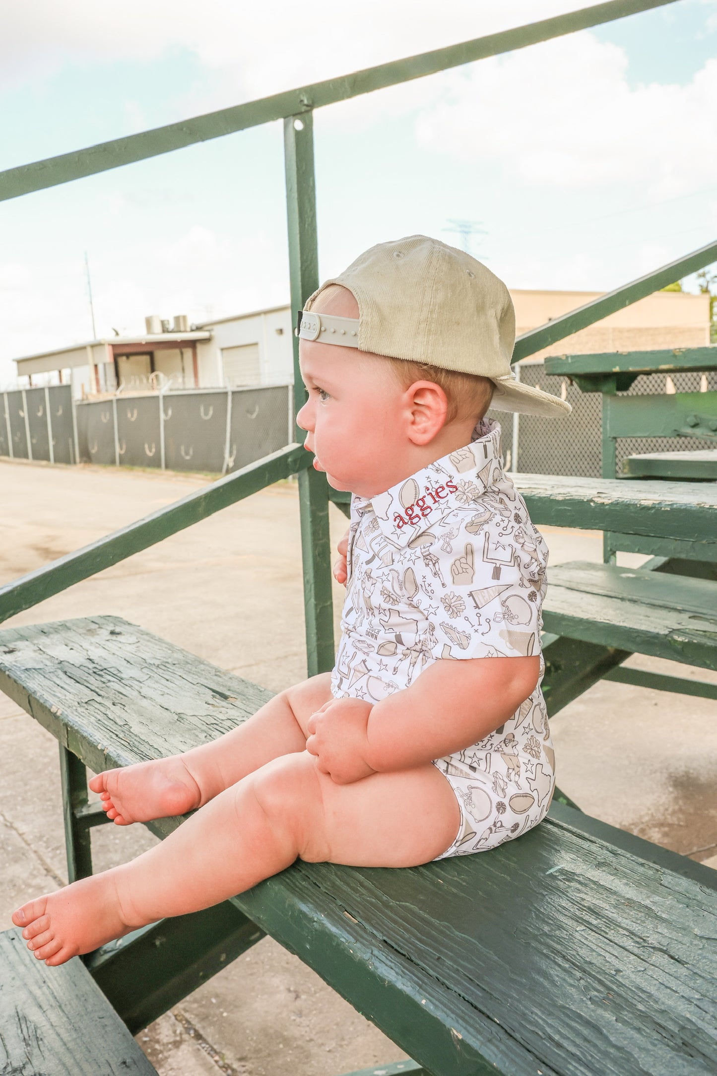 Baby Football Polo Bodysuit | Gameday Collection