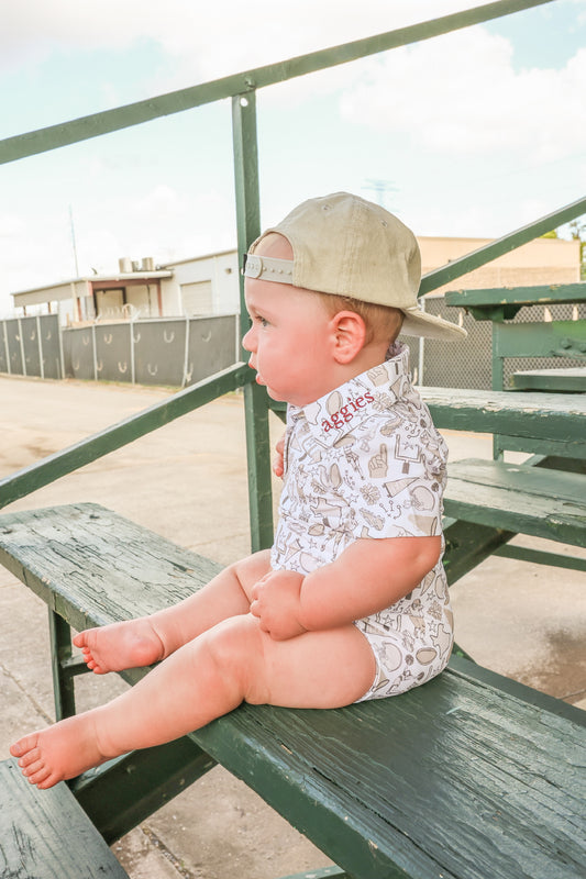 Baby Football Polo Bodysuit | Gameday Collection