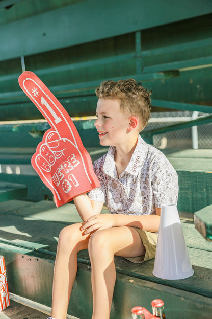 Boys Football Print Performance Polo | Gameday Collection