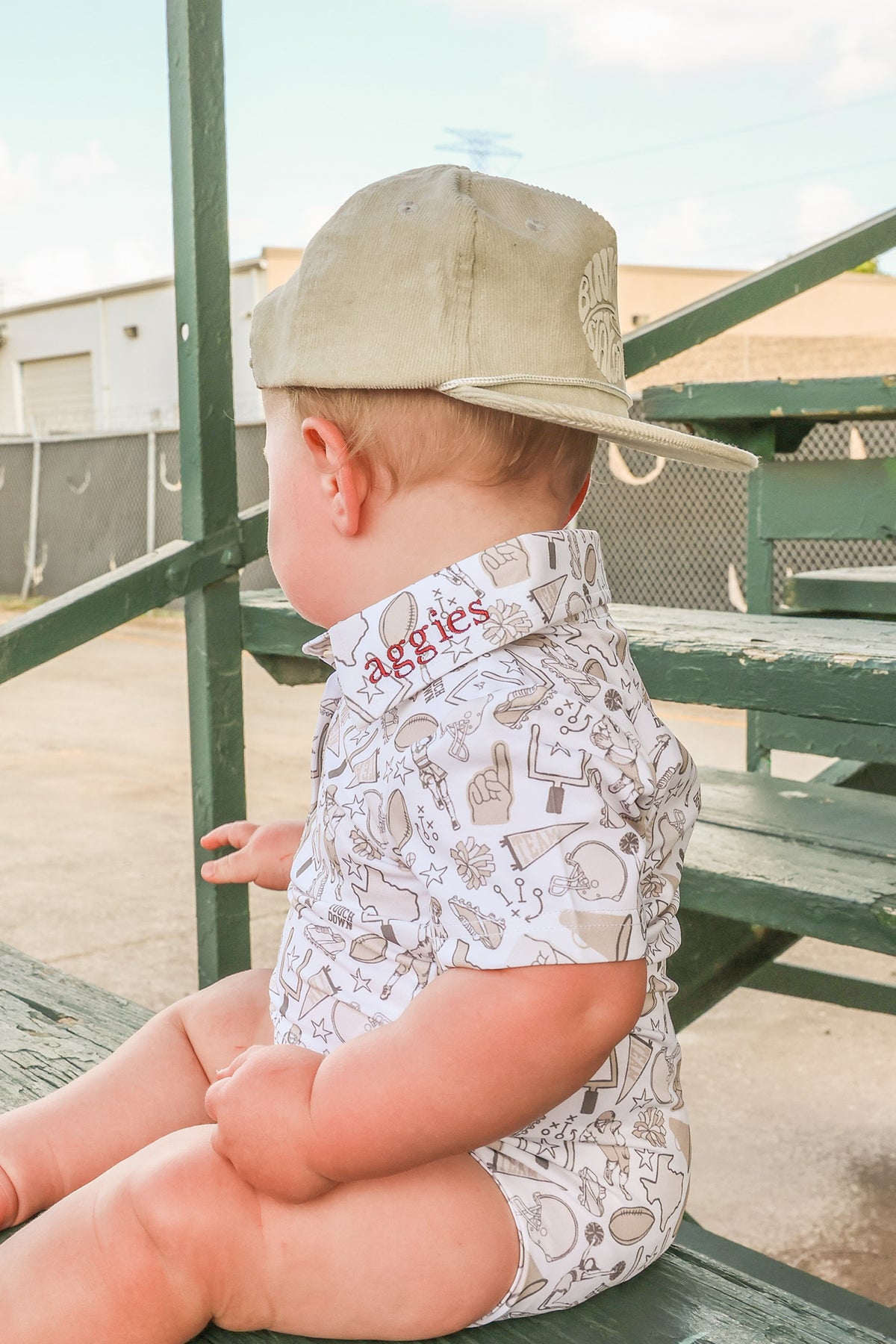 Baby Football Polo Bodysuit | Gameday Collection