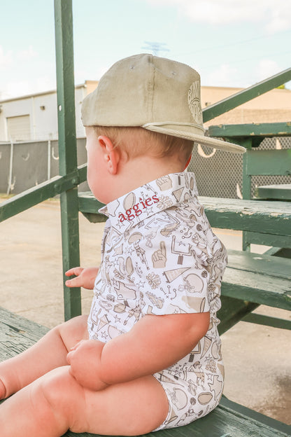 Baby Football Polo Bodysuit | Gameday Collection