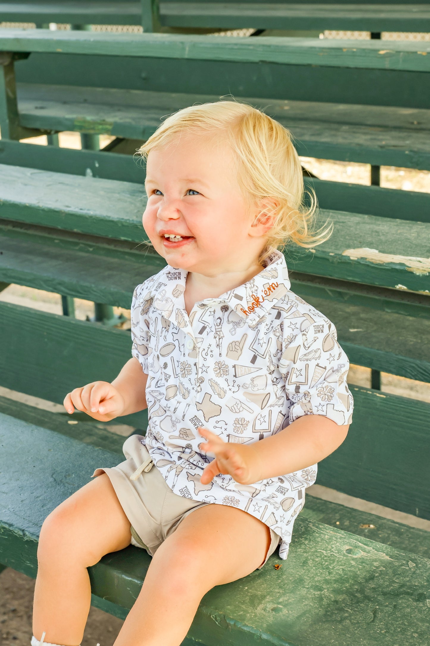 Boys Football Print Performance Polo | Gameday Collection