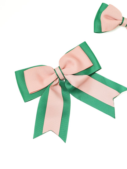 Merry Mint Large Bow | Girls Christmas Ribbon Bow