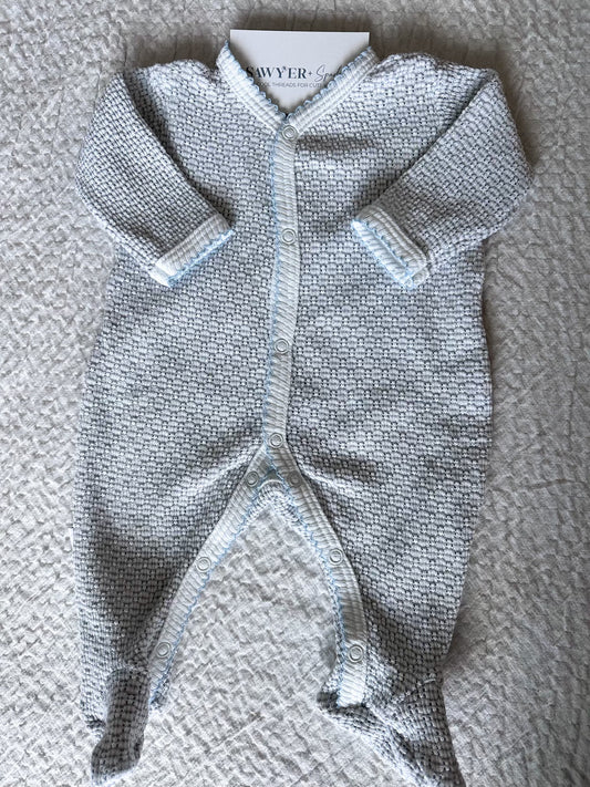 Paty Inc Gray & Blue Footie