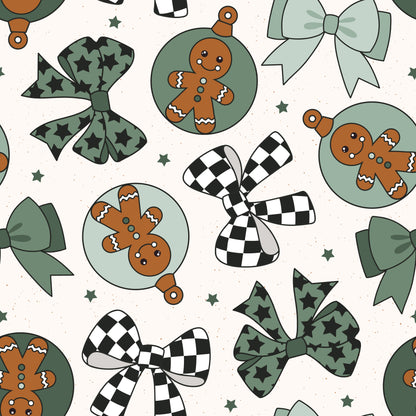 PREORDER Custom Smocked Gingerbread & Bows Nightgown