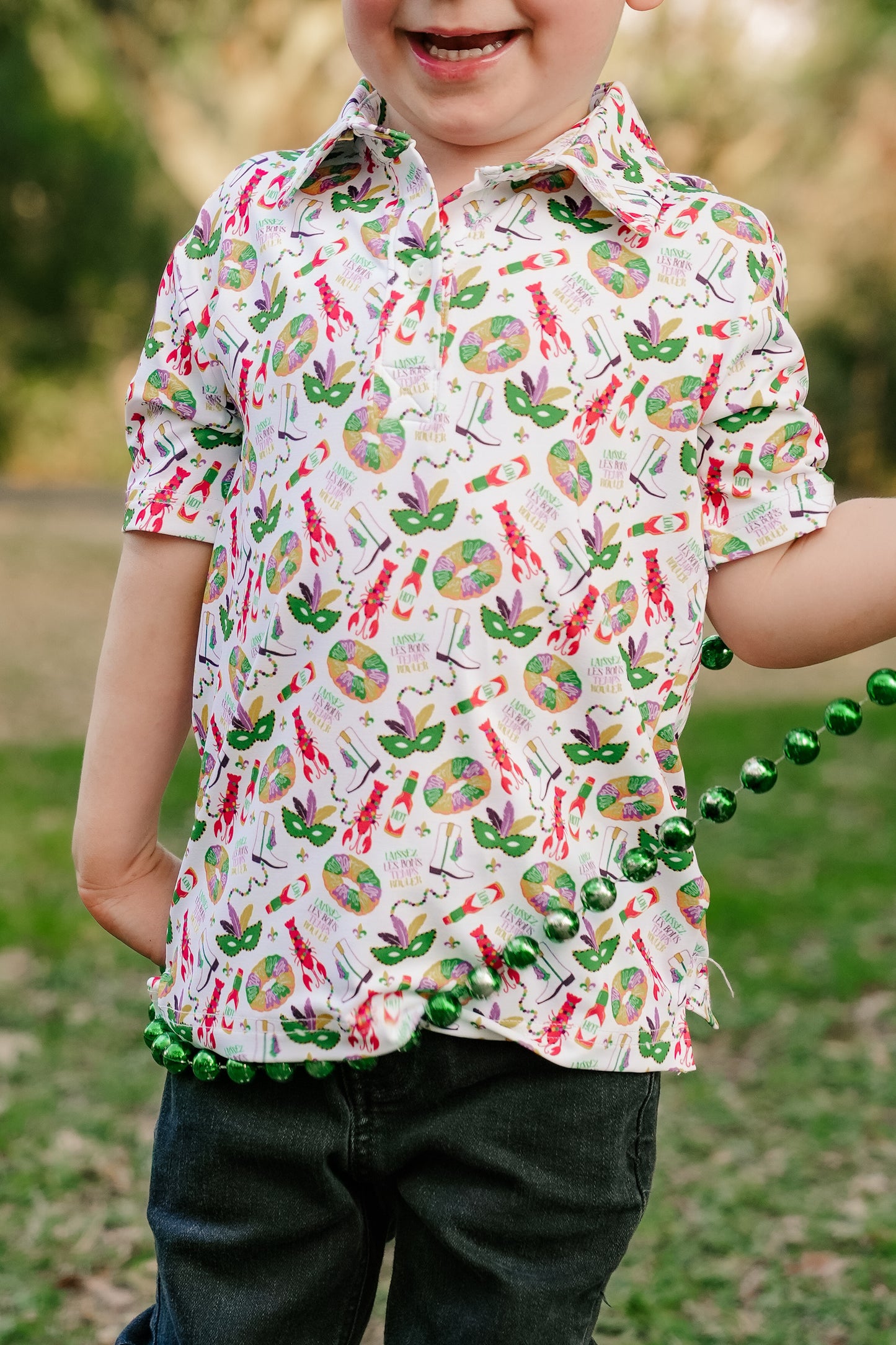 SS X Hemline Mardi Gras Polo