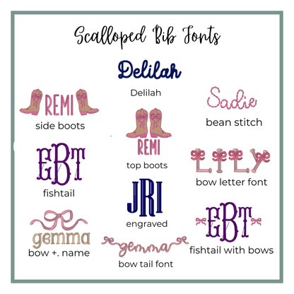 Scalloped Baby Bib